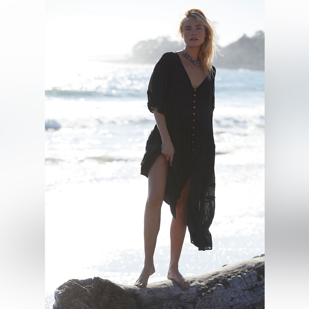 Free People Orianna Ruffles Billowy Button Up Flo… - image 2